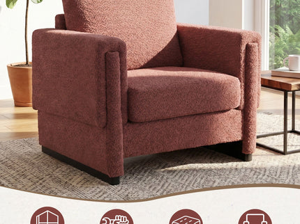 Upholstered Accent Armchair With Square Arm