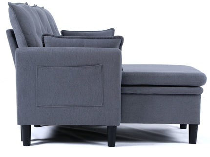 L-Shaped Reversible Chaise Sectional Sofa With Storage