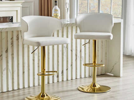 Adjustable Swivel Bar Chair With High Back Support