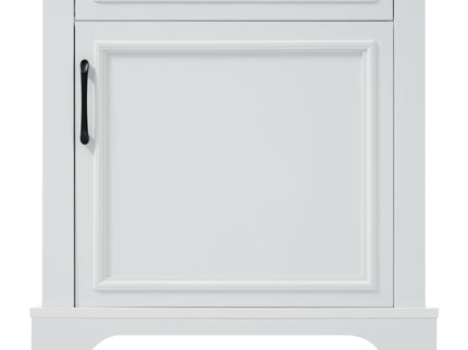 Freestanding Bathroom Vanity Tall With Damping Hinge Doors, Adjustable Shelves - White