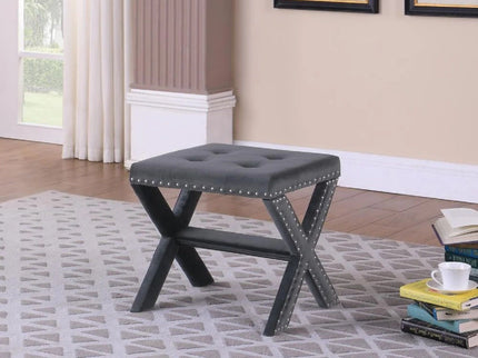 Upholstered Accent Bench With Nailhead Trim