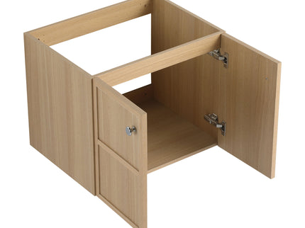 Wall Mounted Bathroom Vanity With Ceramic Sink And 2 Soft Closing Doors