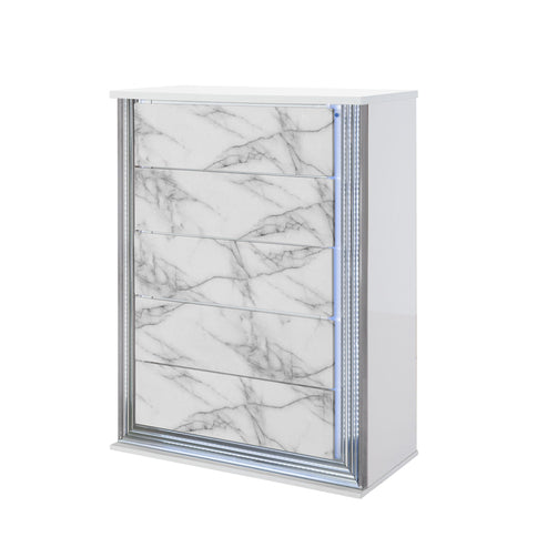 Moon - Chest With LED - White Marble