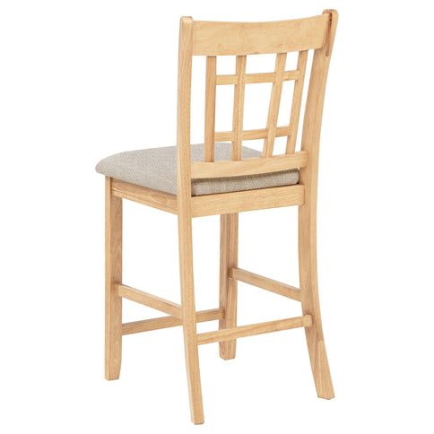 Davis - 5 Piece Oval Counter Height Dining Set With Expandable Table - Light Oak