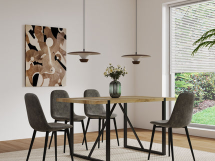 Modern Accent Dining Chairs Upholstered Seat, Metal Legs (Set of 4)