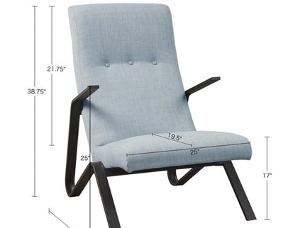 Manhattan - Accent Chair With High Back Support - Light Blue