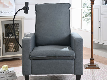 Recliner Chairs For Adults, Adjustable Recliner Sofa With Mobile Phone Holder & Cup Holder, Modern Reclining Chairs Fabric Push Back Recliner Chairs For Living Room, Bedroom