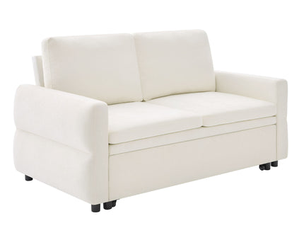 Convertible Sofa Bed Loveseat With Adjustable Backrest And USB Ports