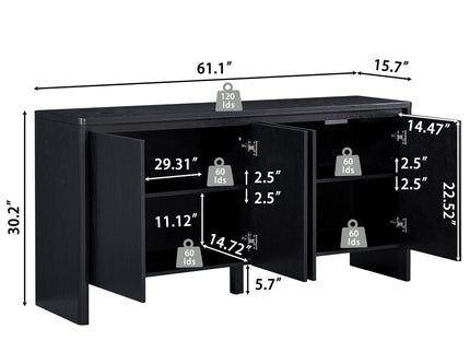 Sideboard Buffet Cabinet With Adjustable Shelves