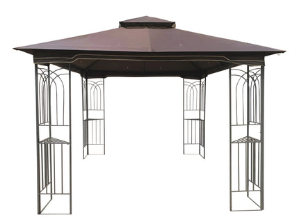 Patio Gazebo Tent With Ventilated Double Roof And Mosquito Net