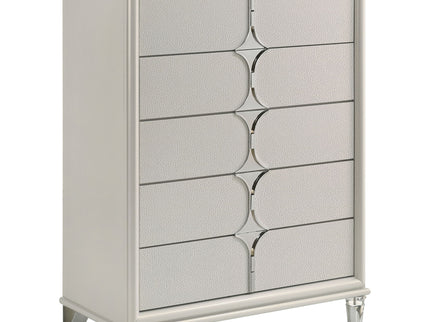 Gwendolyn - 5 Drawer Bedroom Chest Of Drawers - White