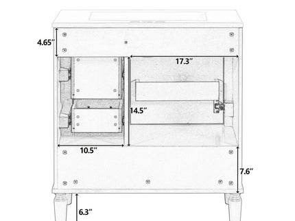 Traditional Bathroom Vanity Set With Soft Close Doors
