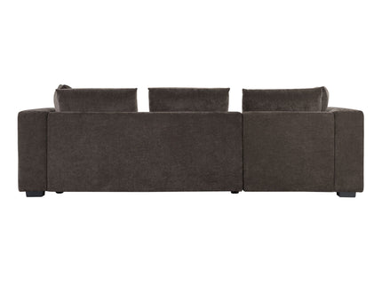 Modern L Shaped Sectional Sofa With Upholstery And Wooden Storage
