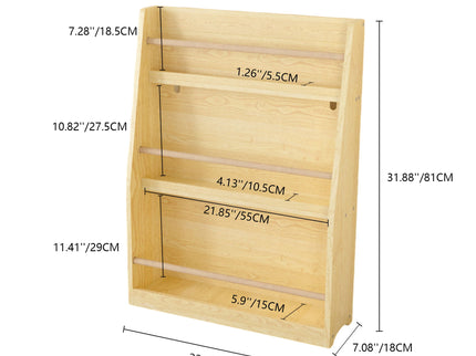 3 Tier Book Shelf, Compact Storage For Bedrooms