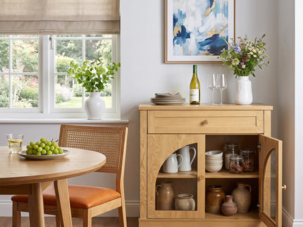 Modern Sideboard Cabinet With 1 Drawer And 2 Arched Doors