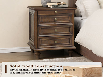 Farmhouse Nightstand With 4 Drawers