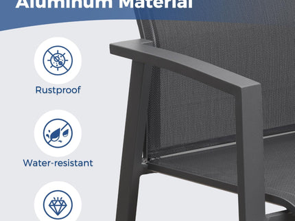 Patio Stackable Dining Chairs (Set of 4)