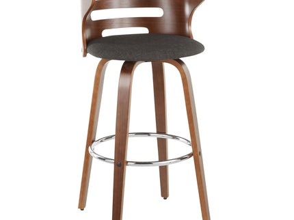 Cosini - Mid Century Modern Fixed Height Barstool With Swivel (Set of 2)