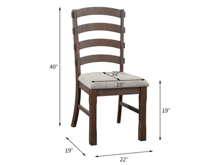 Pascaline - Rustic Side Chair (Set of 2) - Gray / Brown