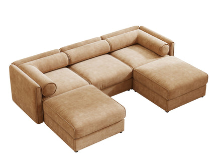 Contemporary Elegant Sofa With Storage And Ottoman