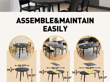 Extendable Dining Table - Black