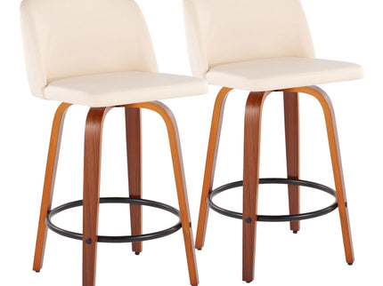 Toriano - Mid Century Modern, Counter Stool (Set of 2)
