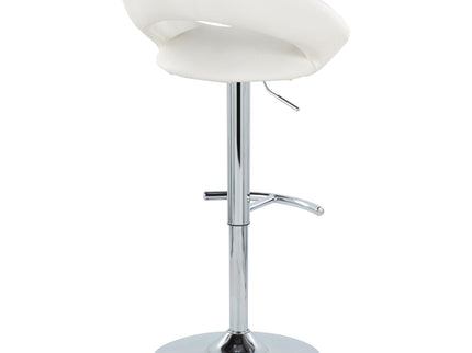 Posh - Contemporary Adjustable Barstool With Swivel With Rounded T Footrest (Set of 2)