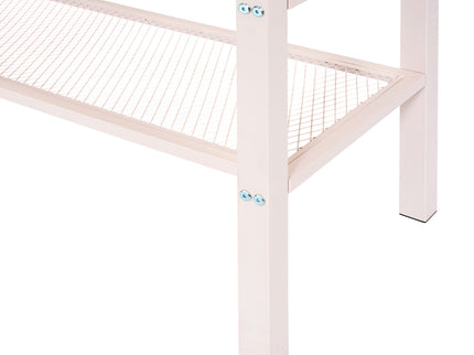 Loft Bed With 4 Tier Shelves And Storage
