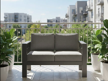 All-Weather Patio Loveseat With Thick Cushions