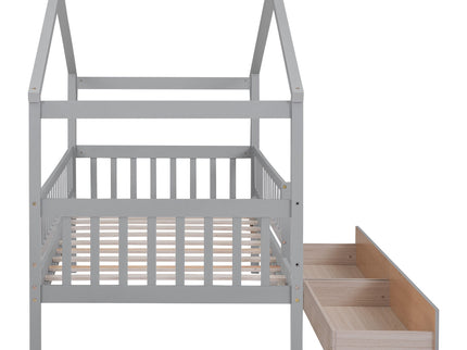 House Bed With 2 Drawers
