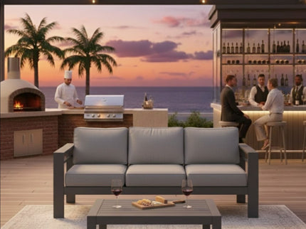 Outdoor Patio Set All-Weather With Thick Cushions