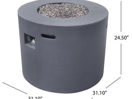 Round Iron Fire Pit With 40, 000 Btu