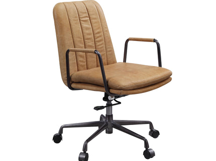 Eclarn - Top Grain Leather Office Chair - Brown