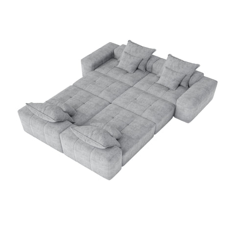 Modern Oversized Diy Combination Modular Sectional Sofa With Pillows