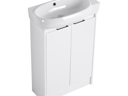 Freestanding Bathroom Vanity With Sink And Storage Rack, Soft Close Doors Base With Basin