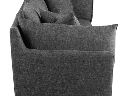 Tomasina - Modular Sofa With Cushions And Padded Arms - Black