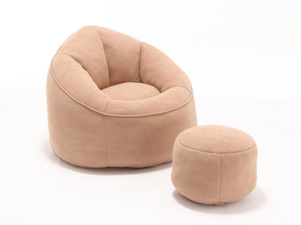 Bedding Bean Bag Sofa Chair High Pressure Foam With Footrest