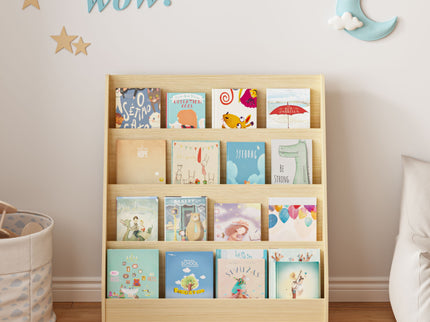 4 Tier Bookshelf, Toddler Book Display Shelves