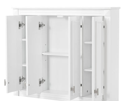 Wall Mounted Medicine Cabinet With Adjustable Shelf - White