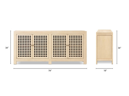 Alden - 4 Door Cabinet - White