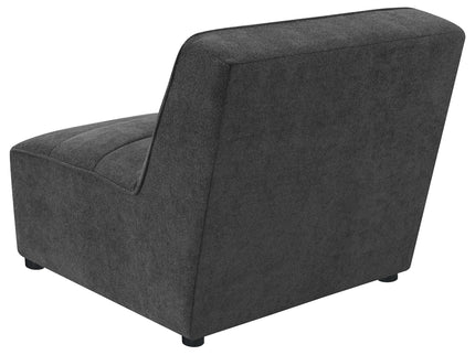 Ortega - Upholstered Armless Chair - Charcoal