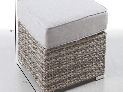 Stylish Outdoor Ottoman With Cushion For Comfort