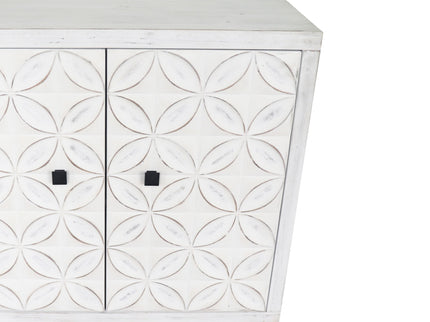 Accent Cabinet 4 Door Wooden Cabinet Sideboard Buffet Server Cabinet Storage Cabinet, For Living Room, Entryway, Hallway, Office, Kitchen And Dining Room - White Wash