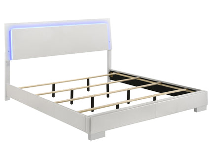 Strick & Bolton - High Gloss Panel Bed With LED Lights