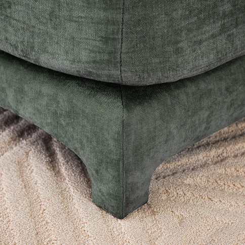 Stylish Sofa With Ottoman And Lumbar Pillows, Ergonomic Design