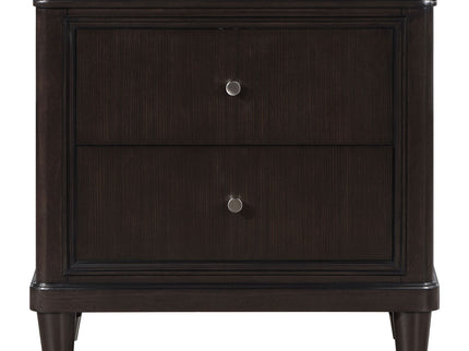Niguel - 2 Drawer Nightstand With Felt Lined Top Drawer - Brown