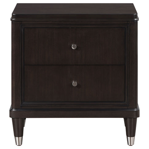 Niguel - 2 Drawer Nightstand With Felt Lined Top Drawer - Brown