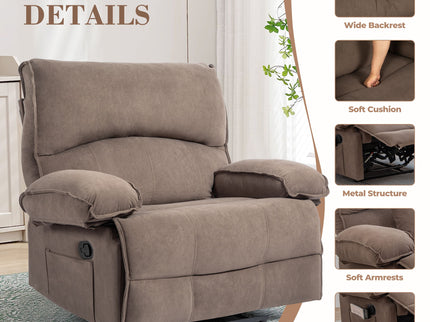 Oversized Manual Recliner Chair Sofa For Living Room