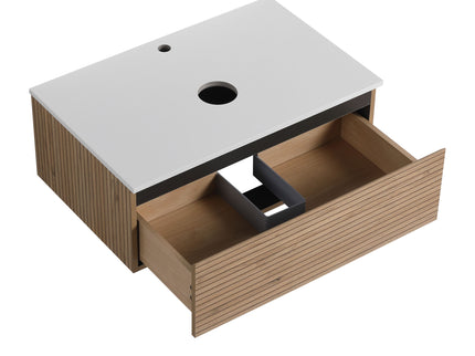 Wall Mounted Bathroom Vanity & 1 Soft Close Drawer (Excluding Sink)