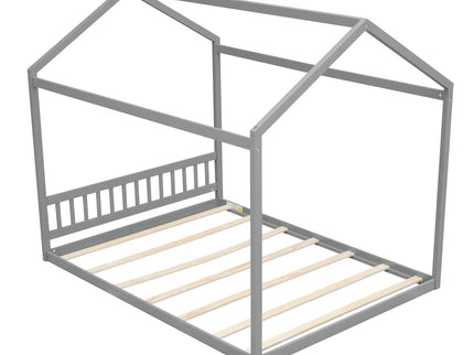 Wooden House Bed With Headboard